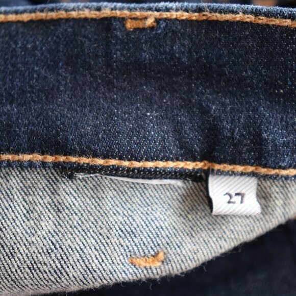 7 For All Mankind Denim Trouser Womens 27 In Y2K Retro Runaway Jeans *Raw Hem - Picture 2 of 12